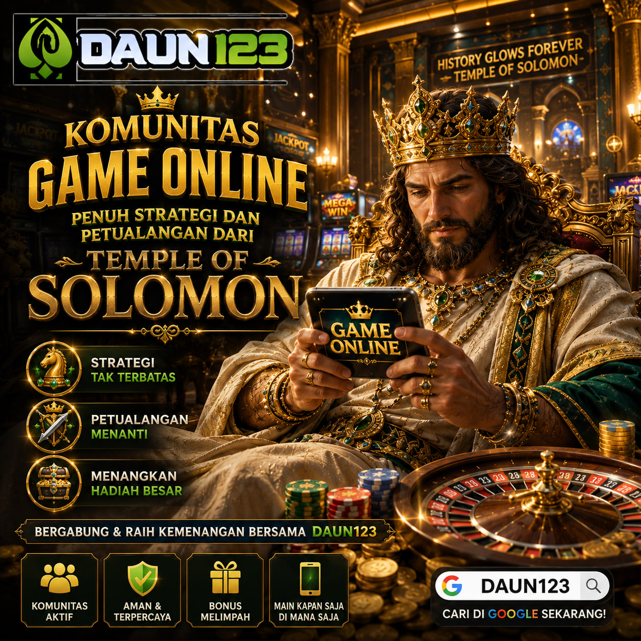 DAUN123 : Komunitas Game Online Penuh Strategi dan Petualangan Dari Temple Of Solomon
 by Hey siriusly